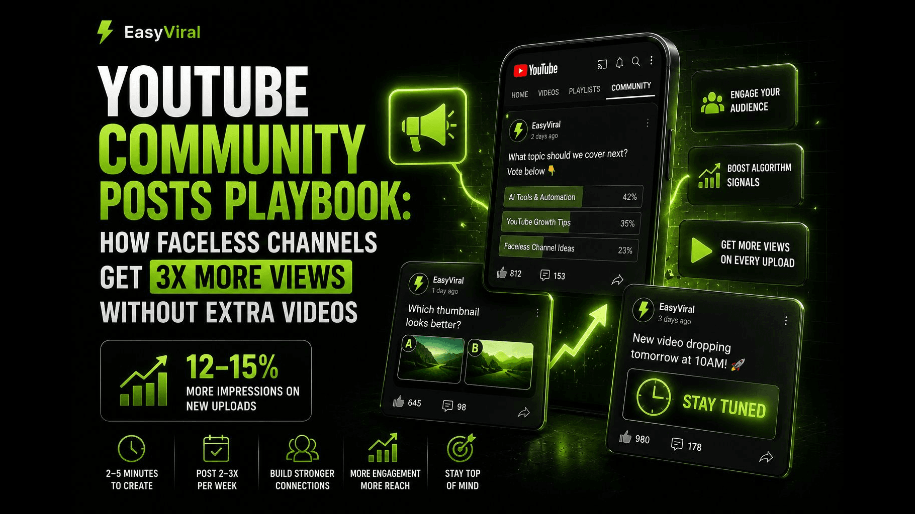 YouTube Community Posts Playbook: How Faceless Channels Get 3x More Views Without Extra Videos