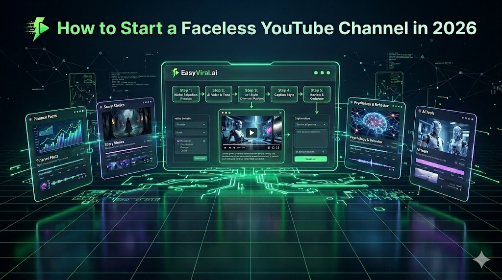 How to Start a Faceless YouTube Channel in 2026 - EasyViral.ai